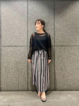 「お呼ばれ」｜「アイテム（スカート）」を使った、meさん（レディース・151cm）の春コーディネート