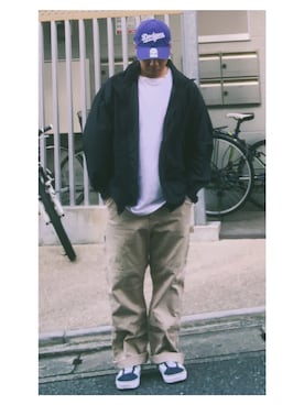 「BEAMS（ビームス）のアイテム（ナイロンジャケット）」を使った、yanagi43153さん（メンズ・173cm）の春コーディネート