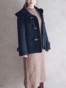 green label relaxingのダッフルコート（ブルー系）を使った人気