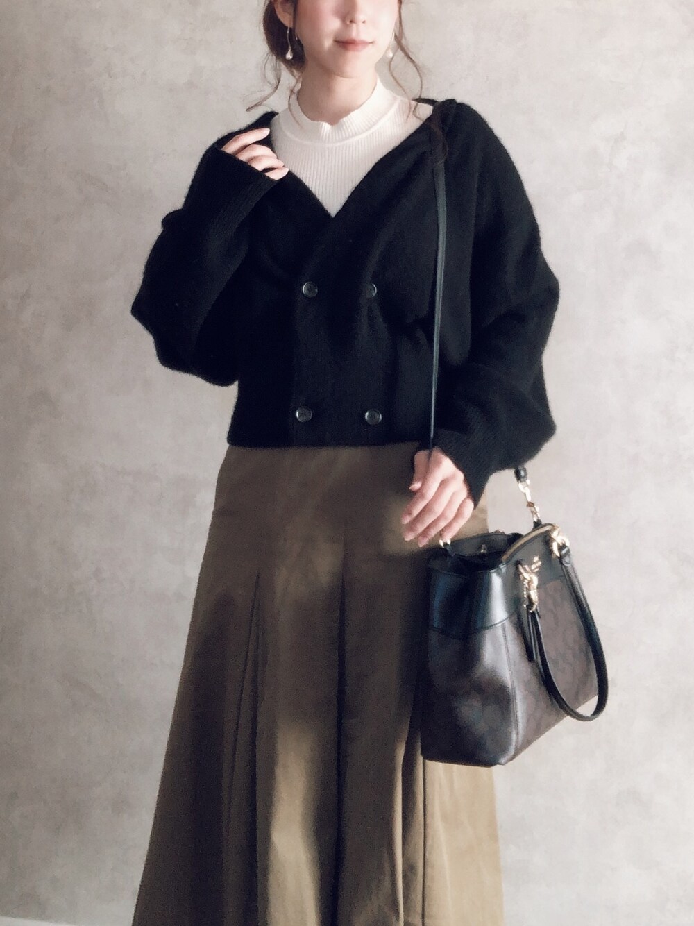 マーガレットハウエル ウールコットンスカート　サイズ1 MHL. マーガレットハウエル MARGARET HOWELL *SOFT DENSE COTTON