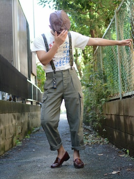 「carhartt」｜「アイテム（ハンチング/ベレー帽）」を使った、(jeudi)さん（メンズ・170cm）の秋コーディネート