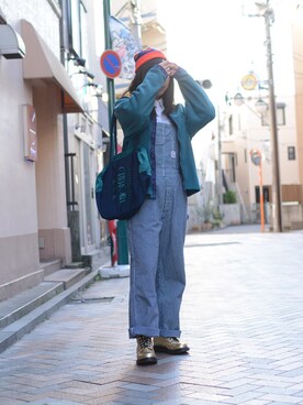 「コーディネート」｜「アイテム（ニットキャップ/ビーニー）」を使った、(jeudi)さん（レディース・164cm）の冬コーディネート