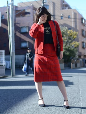 「chanel」｜「アイテム（ブルゾン）」を使った、(jeudi)さん（レディース・164cm）の冬コーディネート