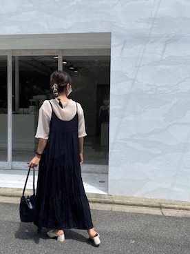「シアーワンピース」｜「アイテム（腕時計）」を使った、memiさん（レディース・151cm）の夏コーディネート