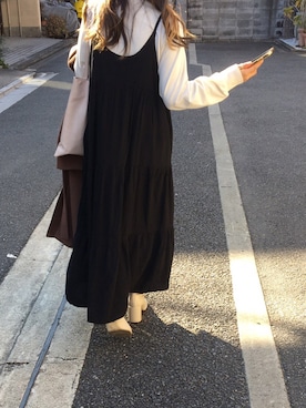「chocomee（チョコミー）のアイテム（その他アウター）」を使った、memiさん（レディース・151cm）の冬コーディネート