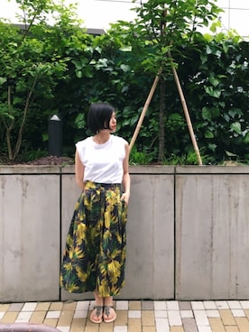 「A PUPIL（アピューピル）のアイテム」を使った、STAFFさん（レディース・157cm）の春コーディネート