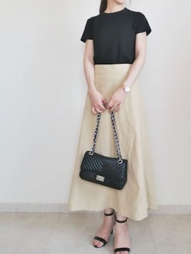 「GU（ジーユー）のアイテム（シューズ）」を使った、kanakoさん（レディース・160cm）の夏コーディネート