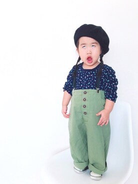 「ワッフル」｜Ruu...さん（キッズ・80cm）の春コーディネート