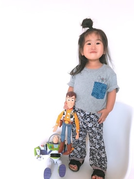 「トイストーリー」｜「アイテム（その他）」を使った、Ruu...さん（キッズ・74cm）の夏コーディネート