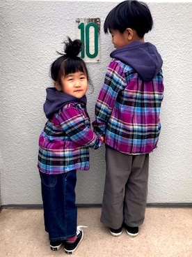 Ruu...さん（キッズ・80cm）の冬コーディネート