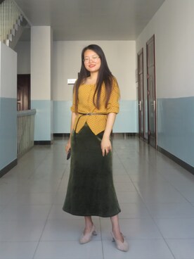 「UNIQUE（ユニーク）のアイテム」を使った、宛星小姐さん（レディース・155cm）の秋コーディネート