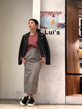 「Lui's（ルイス）のアイテム（その他アウター）」を使った、Chie Ikeharaさん（レディース・157cm）の春コーディネート