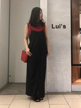 「Lui's（ルイス）のアイテム（オールインワン・サロペット）」を使った、Chie Ikeharaさん（レディース・157cm）の春コーディネート