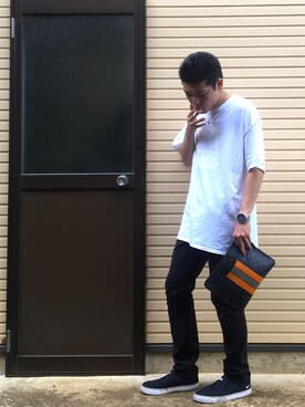 「COACH」｜「アイテム（スリッポン）」を使った、ないやさん（メンズ・172cm）の夏コーディネート