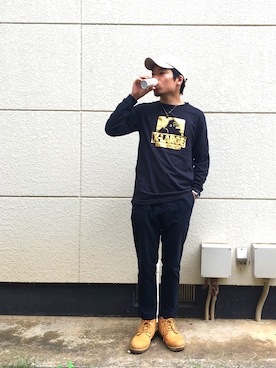 「エクストララージ」｜「アイテム（ブーツ）」を使った、ないやさん（メンズ・172cm）の秋コーディネート