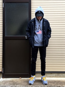 「タバコ」｜「アイテム（ジャケット/アウター）」を使った、ないやさん（メンズ・172cm）の冬コーディネート