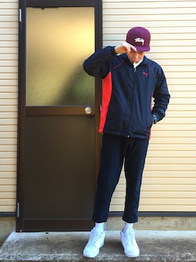 「PUMA（プーマ）のアイテム（ナイロンジャケット）」を使った、ないやさん（メンズ・172cm）の冬コーディネート
