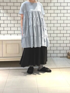 「PUAL CE CIN（ピュアルセシン）のアイテム（チュニック）」を使った、kawaさん（レディース・153cm）の春コーディネート
