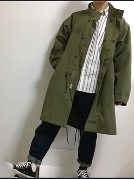 「JOURNAL STANDARD relume（ジャーナルスタンダード　レリューム）のアイテム（モッズコート）」を使った、share0809さん（メンズ・167cm）の春コーディネート