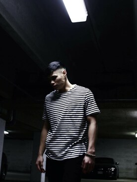 「stripes」｜Darean Sonesathさん（メンズ・178cm）の冬コーディネート