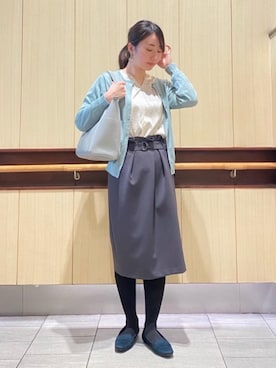 「ビジネス」｜「アイテム（ノーカラーコート）」を使った、tokutake_hさん（レディース・158cm）の冬コーディネート