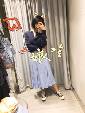 「H&M（エイチ・アンド・エム）のアイテム（スカート）」を使った、-嘟嘴猪妹さん（レディース・167cm）の春コーディネート