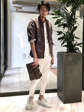 「DECADE（ディケイド）のアイテム（バッグ）」を使った、HIRO-Tさん（メンズ・178cm）の春コーディネート