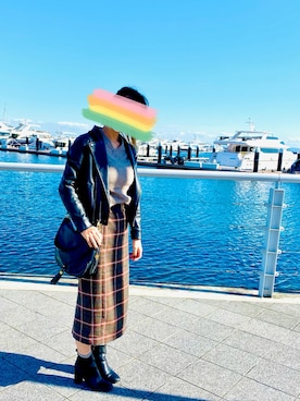 「NANO universe（ナノユニバース）のアイテム（スタジャン）」を使った、yukiさん（レディース・162cm）の秋コーディネート