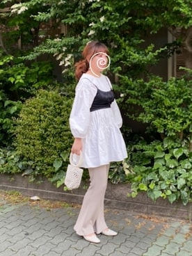 「ビーズバッグ」｜「アイテム（その他トップス）」を使った、keimm0120さん（レディース・162cm）の夏コーディネート