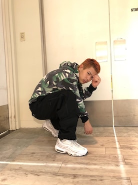 「ミリタリーパーカー」｜山口 聖矢さん（メンズ・175cm）の夏コーディネート