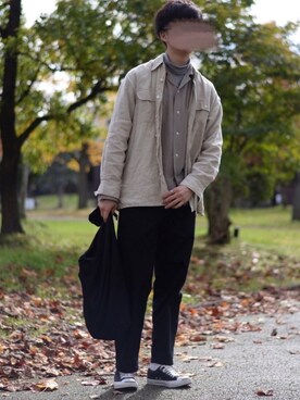 「CONVERSE（コンバース）のCONVERSE (コンバース）　JACK PURCELL　ジャックパーセル　（スニーカー）」を使った、Uuuさん（メンズ・181cm）の秋コーディネート