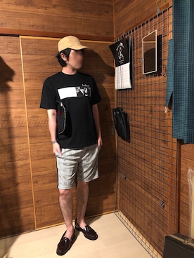 「しまむらコラボ」｜ヒデ◎さん（メンズ・177cm）の夏コーディネート