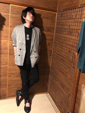 「JOINT WORKS（ジョイントワークス）のアイテム（テーラードジャケット）」を使った、ヒデ◎さん（メンズ・177cm）の夏コーディネート