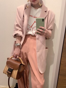 「fd style（エフディ スタイル）のアイテム（テーラードジャケット）」を使った、yukari_riraさん（レディース・155cm）の春コーディネート