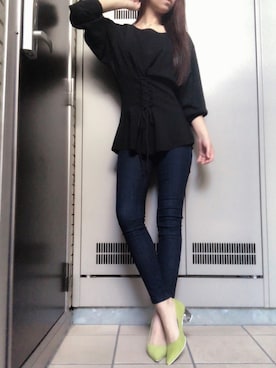 「EMODA（エモダ）のアイテム」を使った、瞳美さん（レディース・172cm・40代）の春コーディネート