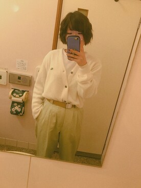 「お抹茶コーデ」｜りきさん（レディース・157cm）の冬コーディネート