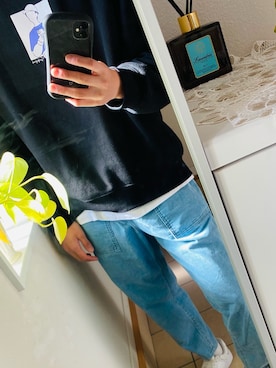 「Rodeo Crowns（ロデオクラウンズ）のアイテム（パンツ）」を使った、YaYuMaさん（メンズ・177cm）の冬コーディネート