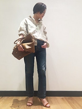 「Citizens of humanity（シチズンズオブヒューマニティー）のアイテム」を使った、IRIさん（レディース・157cm）の夏コーディネート