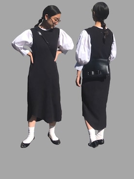 「MANASTASH（マナスタッシュ）のアイテム（ワンピース/ドレス）」を使った、kayouさん（レディース・160cm）の春コーディネート