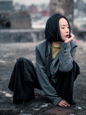 「PULL&BEAR（プルアンドベア）のアイテム（テーラードジャケット）」を使った、ももさん（レディース・153cm）の春コーディネート