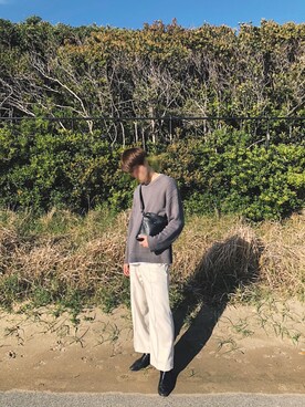 「LAKOLE（ラコレ）のアイテム（ニット/セーター）」を使った、sah0034さん（メンズ・180cm）の春コーディネート