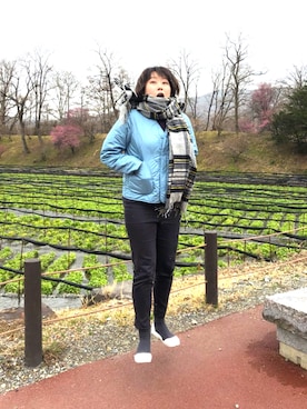 「アイテム（レッグウォーマー、グリーン系）」を使った、マキロンさん（レディース・168cm）の春コーディネート