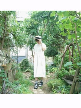 「L.H.P（エルエイチピー）のアイテム（サンダル）」を使った、さくらんぼさん（レディース・160cm）の夏コーディネート