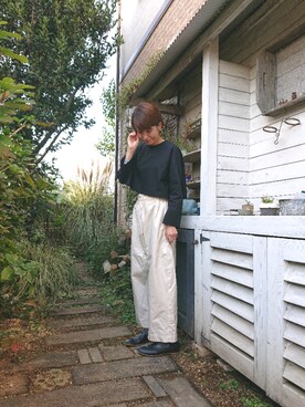 「作家さんハンドメイド」｜さくらんぼさん（レディース・160cm）の秋コーディネート