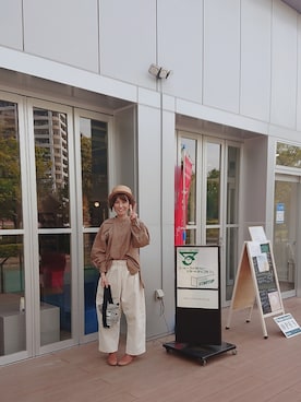 「作家さんハンドメイド」｜さくらんぼさん（レディース・160cm）の春コーディネート