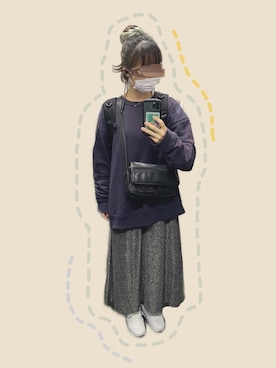 「YAKPAK（ヤックパック）のアイテム」を使った、なぁこさん（レディース・154cm）の春コーディネート