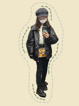 「YAKPAK（ヤックパック）のアイテム」を使った、なぁこさん（レディース・154cm）の春コーディネート