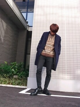 「Steven Alan（スティーブンアラン）のアイテム（その他シューズ）」を使った、shoさん（メンズ・168cm）の冬コーディネート