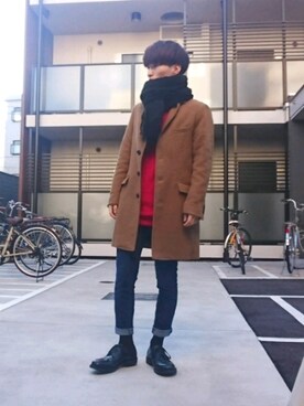 「Steven Alan（スティーブンアラン）のアイテム（その他シューズ）」を使った、shoさん（メンズ・168cm）の冬コーディネート