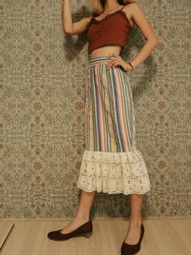 「HOMEMADEのアイテム」を使った、UYENCHUNさん（レディース・157cm）の春コーディネート